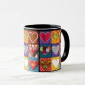 Herzmuster trendy Kaffee-Tasse Tasse (VorderseiteRechts)