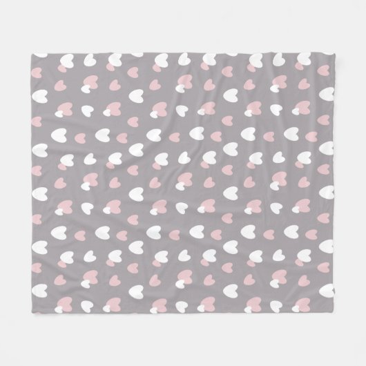 Herzmuster Valentine Fleecedecke (Vorderseite (Horizontal))