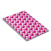 Herzmuster Vibranly Pink Modernes Notebook Notizblock (Rechte Seite)