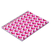 Herzmuster Vibranly Pink Modernes Notebook Notizblock (Linke Seite)