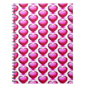Herzmuster Vibranly Pink Modernes Notebook Notizblock