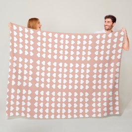 Herzmuster weiß und rosa große niedliche warm fleecedecke