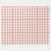 Herzmuster weiß und rosa große niedliche warm fleecedecke (Vorderseite (Horizontal))