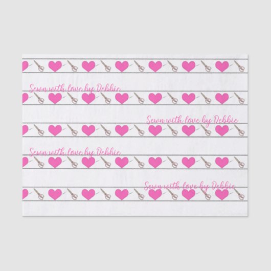 Herznähte als benutzerdefiniertes kleines Gewebepa Seidenpapier (Vorderseite)