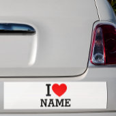 Herzname Autoaufkleber