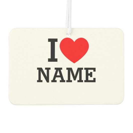 Herzname Autolufterfrischer (Rückseite)