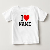 Herzname Baby T-shirt (Vorderseite)