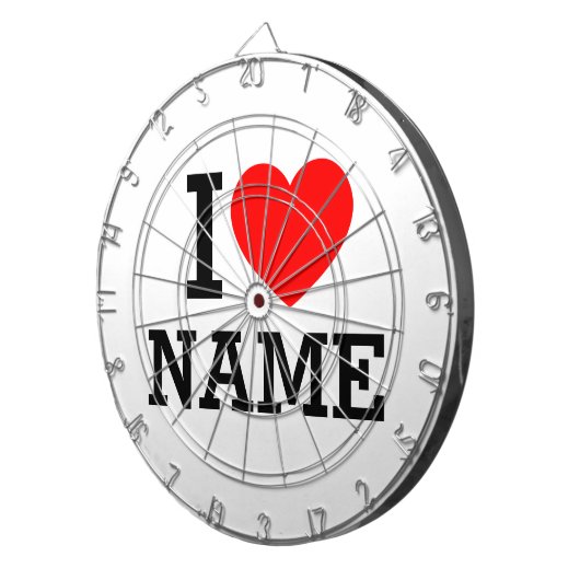 Herzname Dartscheibe (Vorderseite rechts)