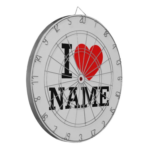 Herzname Dartscheibe (Vorderseite Links)