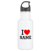 Herzname Edelstahlflasche (Vorderseite)