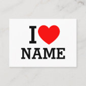 Herzname Empfehlungskarte (Vorderseite)