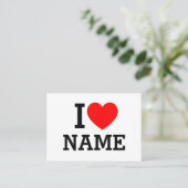 Herzname Empfehlungskarte (Stehend Vorderseite)