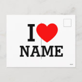 Herzname Feiertagspostkarte (Rückseite)