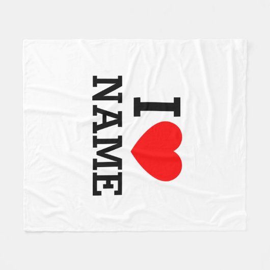 Herzname Fleecedecke (Vorderseite (Horizontal))