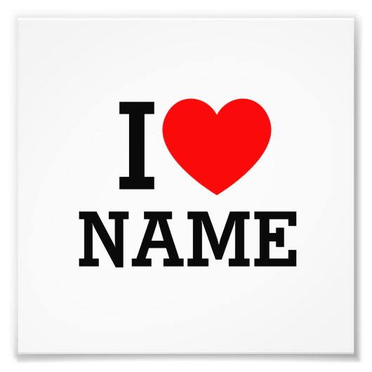 Herzname Fotodruck (Vorne)