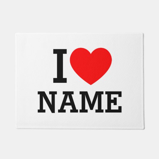 Herzname Fußmatte (Vorderseite)