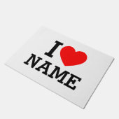 Herzname Fußmatte (Schrägansicht)