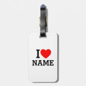 Herzname Gepäckanhänger (Rückseite vertikal)