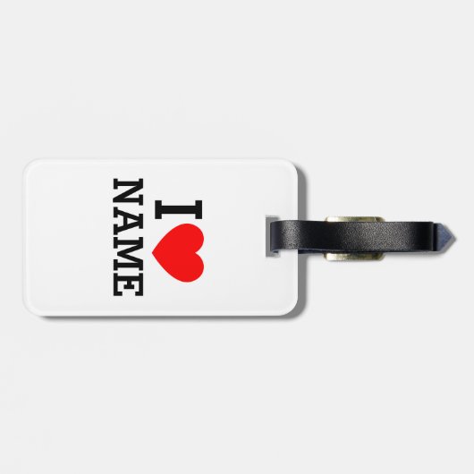 Herzname Gepäckanhänger (Rückseite horizontal)