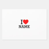 Herzname Geschenkpapier Set (Vorderseite)