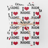 Herzname Geschenkpapier Set (Beispiel)
