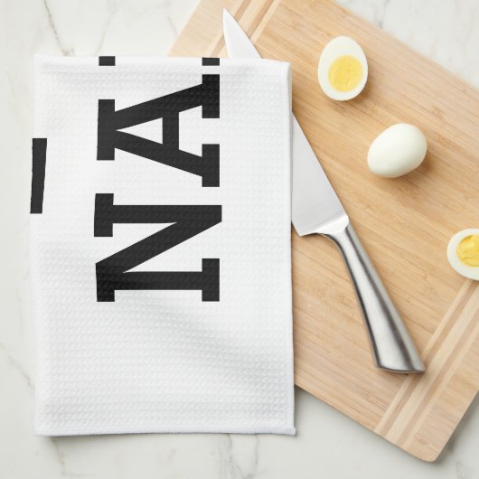 Herzname Geschirrtuch (Viertel Falte)