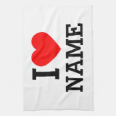 Herzname Geschirrtuch (Vertikal)
