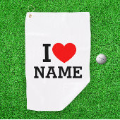 Herzname Golfhandtuch
