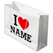 Herzname Große Geschenktüte (Vorderseite Schrägansicht)