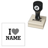 Herzname Gummistempel (Stempel)