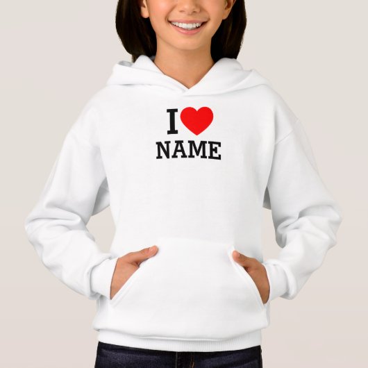 Herzname Hoodie (Vorderseite)