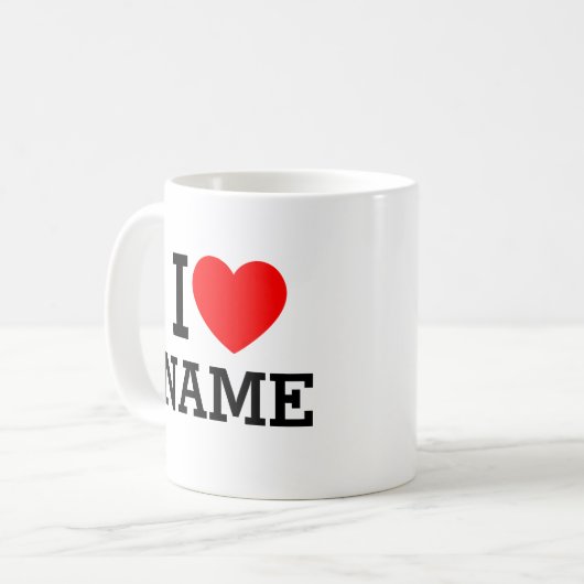 Herzname Kaffeetasse (Vorderseite Links)
