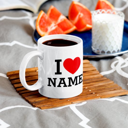 Herzname Kaffeetasse