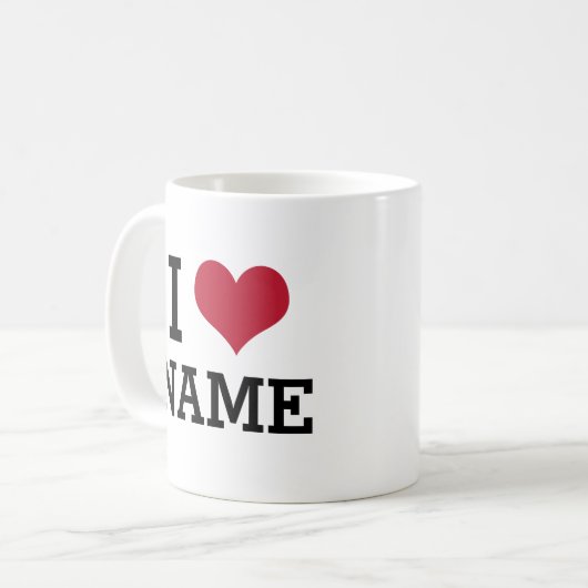 Herzname Kaffeetasse (Vorderseite Links)