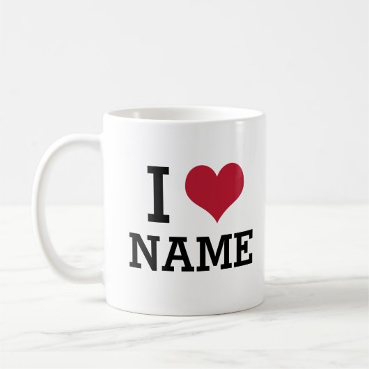 Herzname Kaffeetasse (Links)