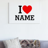 Herzname Leinwanddruck