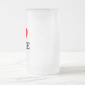 Herzname Mattglas Bierglas (Mittel)