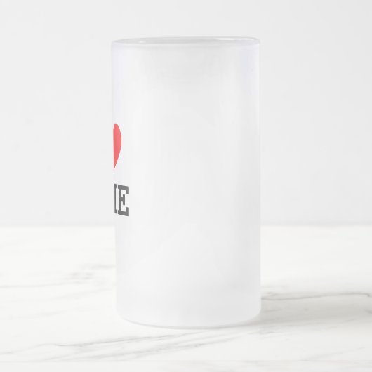 Herzname Mattglas Bierglas (Mittel)