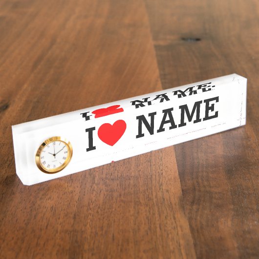 Herzname Namensplakette (Seite)