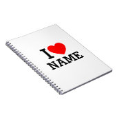 Herzname Notizblock (Rechte Seite)