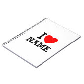 Herzname Notizblock (Linke Seite)