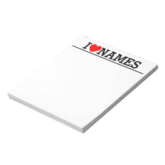 Herzname Notizblock (Rotiert)