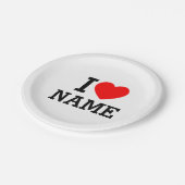 Herzname Pappteller (Schrägansicht)