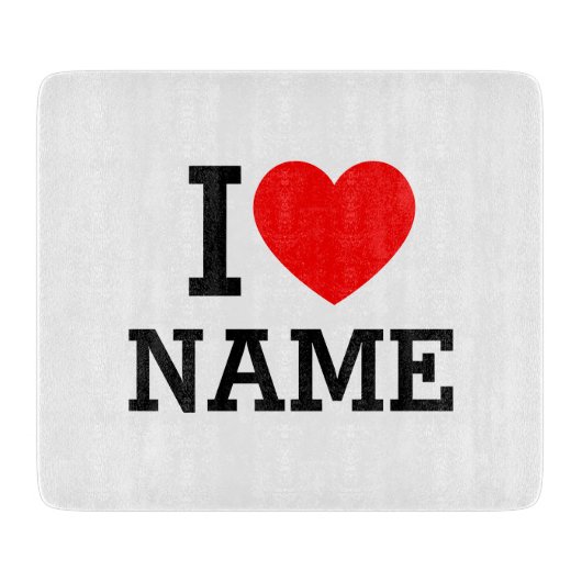 Herzname Schneidebrett (Vorderseite)