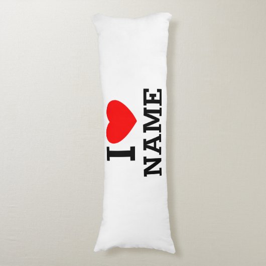 Herzname Seitenschläferkissen (Vorderseite Vertikal)