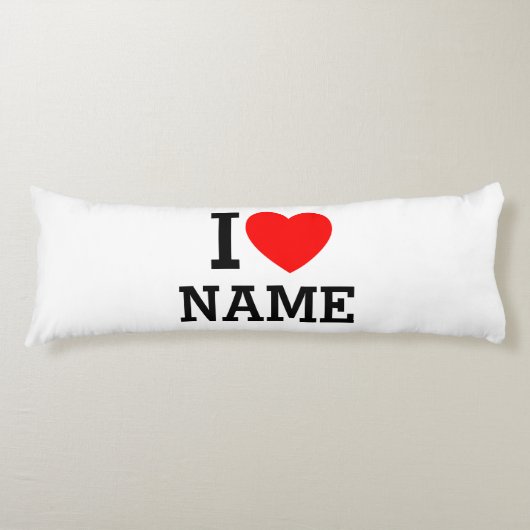 Herzname Seitenschläferkissen (Vorderseite)