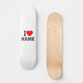 Herzname Skateboard (Vorderseite)