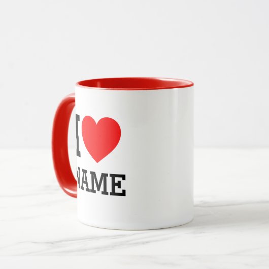 Herzname Tasse (Vorderseite Links)