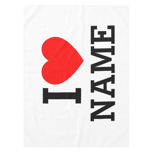 Herzname Tischdecke (Vorderseite)