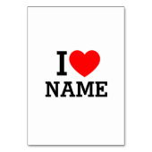 Herzname Tischnummer (Rückseite)